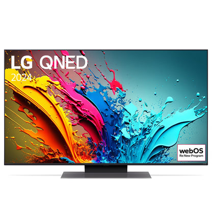 LG 50QNED86T6A QNED 4K Smart Fernseher - 50 Zoll (2024). Schwarzer, flacher Bildschirm für 4K-Entertainment und Smart TV Streaming.