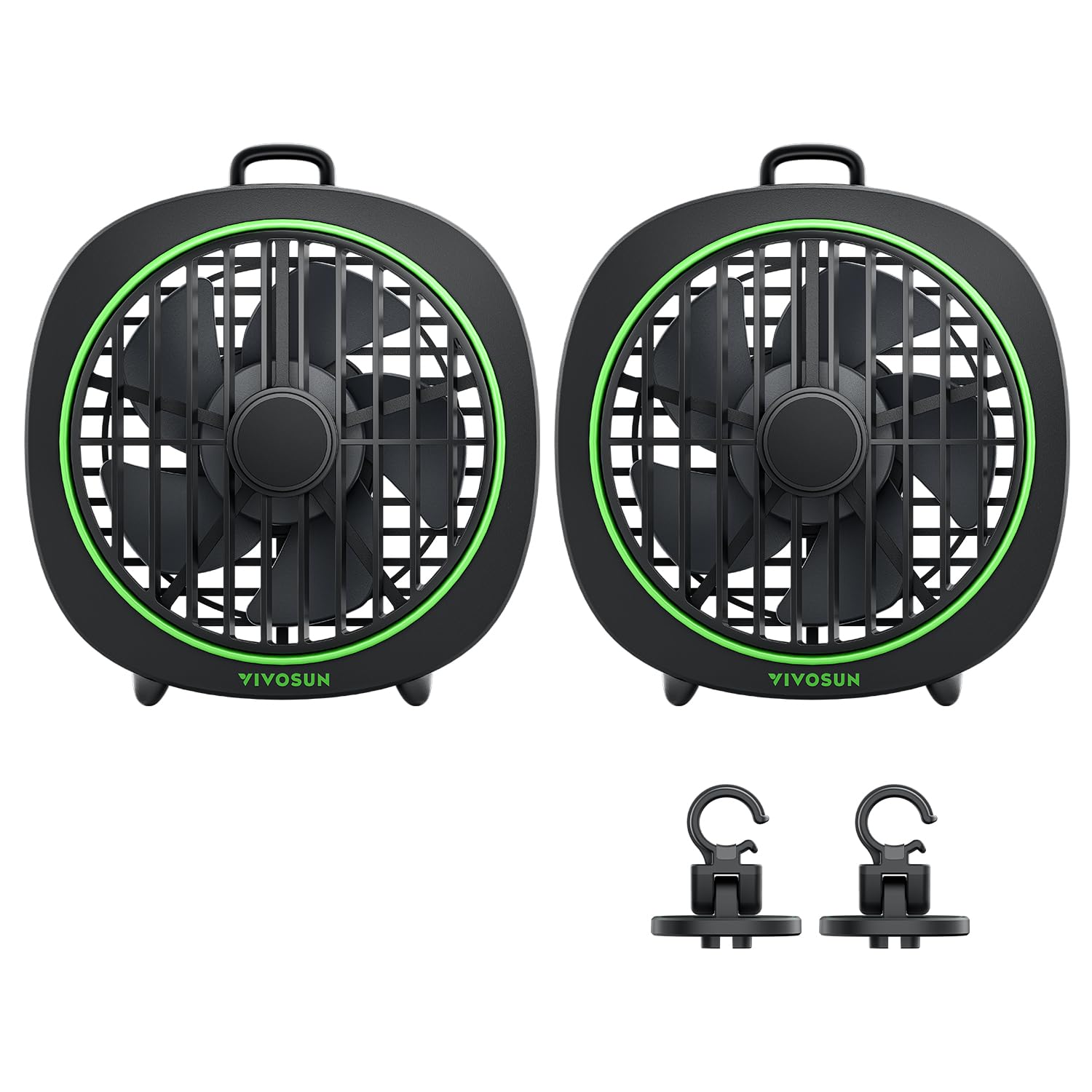 VIVOSUN AeroWave D4 Clip Ventilator 10 cm, 3 Stufen, schwarz, 2er-Pack