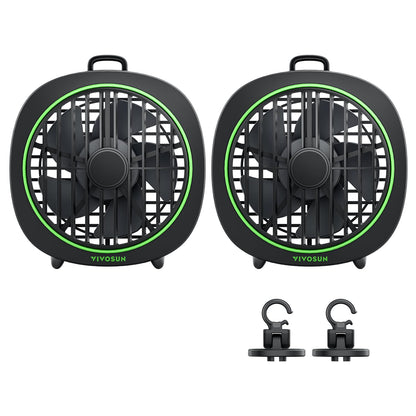 VIVOSUN AeroWave D4 Clip Ventilator 10 cm, 3 Stufen, schwarz, 2er-Pack