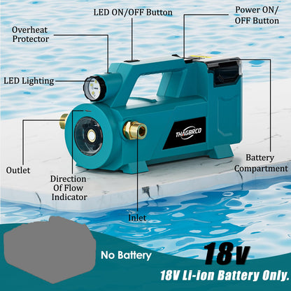 Makita Akku Wasserpumpe 18V Li-Ion selbstansaugend tragbar
