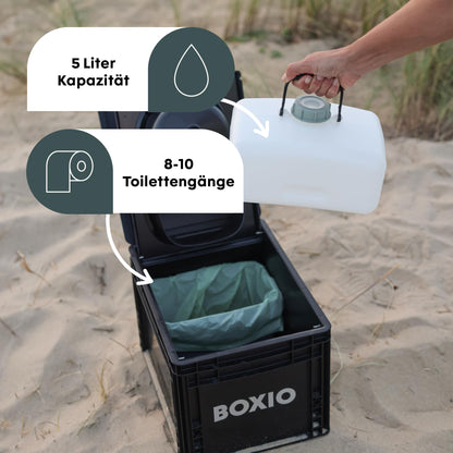 BOXIO Toilet Plus Camping Trockentrenntoilette Starter Kit