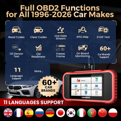 LAUNCH CRP123E V3.0 OBD2 Diagnosegerät für Motor, ABS, SRS, Getriebe
