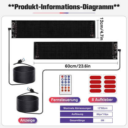 LED Devil Eyes Augen LKW Auto 2er Set - Dynamisch 12x60cm