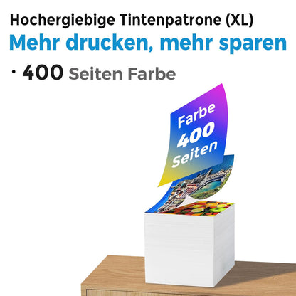 ANKINK Tintenpatronen als Ersatz für HP 302 XL, Tricolor, 2er-Pack