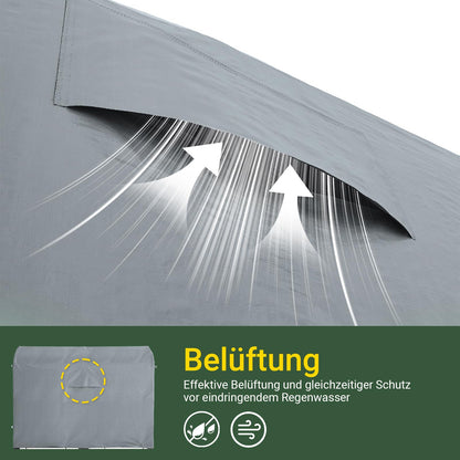 SoBuy KLS11-DG Fahrradgarage Geräteschuppen wetterfest - Grau