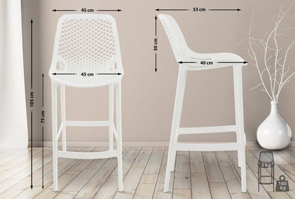 CLP Barhocker Air aus Kunststoff, 75cm Sitzhöhe - Weiss