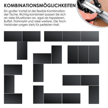 KESSER Multifunktionstisch Profi 3-teilig – Klapptisch höhenverstellbar