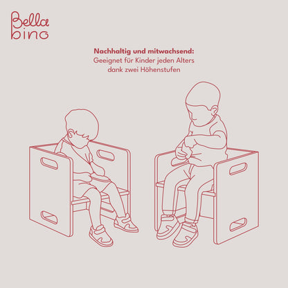 Bellabino AKI Kindermöbel Set Montessori 3-tlg. Holz