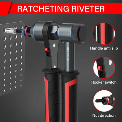 Beaspire Nietmutternzange Ratschen-Set für Einpressmuttern M4-M8