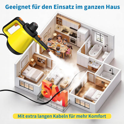 Eave Dampfreiniger Handgerät SC20 mit 10 Aufsätzen und 5 m Kabel