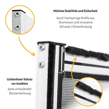 empasa MASTER SLIM XL Fliegengitter Selbstbausatz – 130x220cm