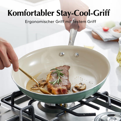 Redchef Keramik Bratpfannen Set Induktion - 20/24/28 cm Grün