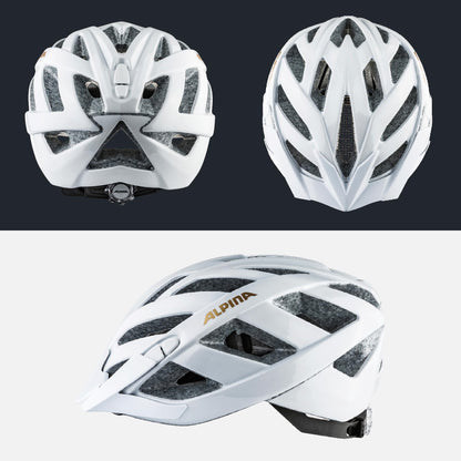 ALPINA Panoma Classic Fahrradhelm, White-Prosecco Gloss, S (52-57 cm)