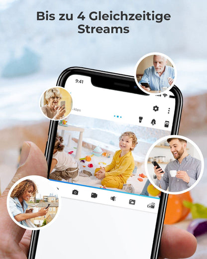 Reolink E1 WLAN Überwachungskamera innen 2K 3MP schwenkbar schwarz