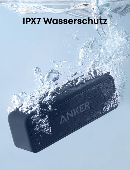 Anker soundcore 2 Bluetooth Lautsprecher, 24h Akku, IPX7