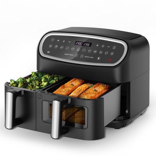 Gidgimo Heissluftfritteuse Doppelkammer 10L XXL Air Fryer