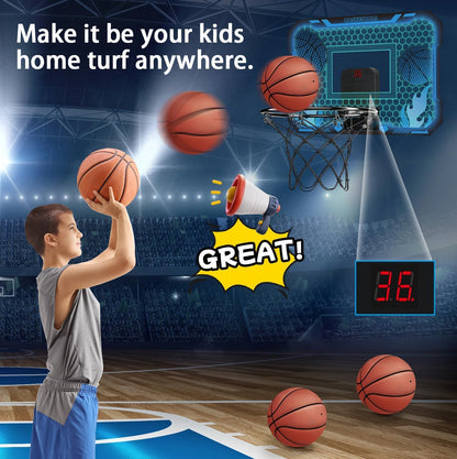 VROGTIK Indoor Basketballkorb für Kinder mit LED und Anzeigetafel