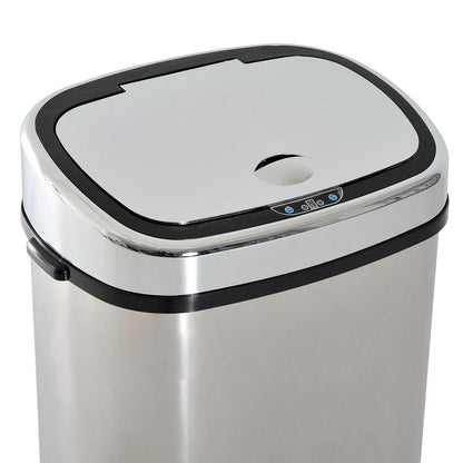 HOMCOM Sensor Mülleimer 68L Automatik – Edelstahl Silber