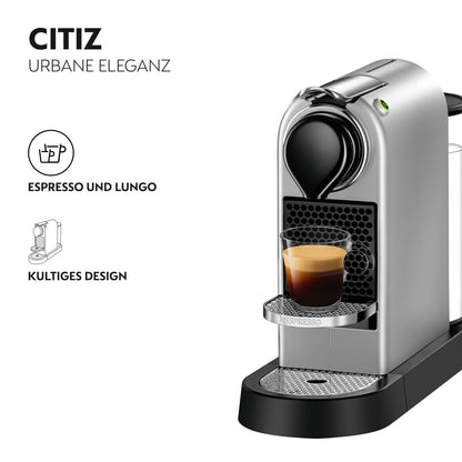NESPRESSO Krups CitiZ Espressomaschine - Silber XN741B
