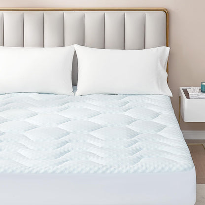 EHEYCIGA Gel Topper 180x200 cm, Memory Foam Matratzentopper, weiss