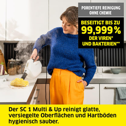 Kärcher SC 1 Kompakt-Handdampfreiniger – Multi & Up Set