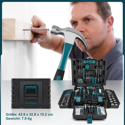 Sundpey Werkzeugkoffer Set Gefüllt 379 tlg - Mit Schublade