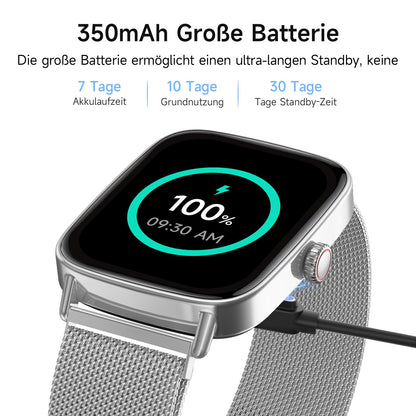 AEAC Smartwatch mit Telefonfunktion, 1,85-Zoll-HD, IP68 wasserdicht