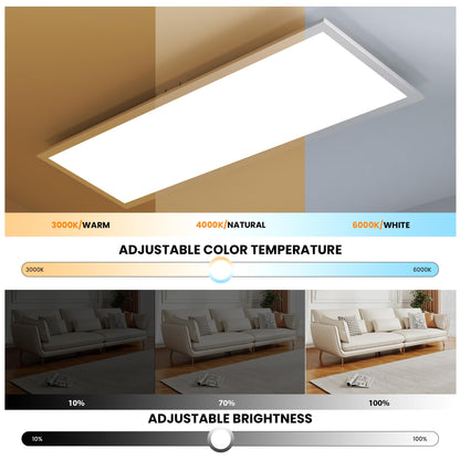 OTREN LED Deckenpanel 100x25cm Dimmbar - Fernbedienung