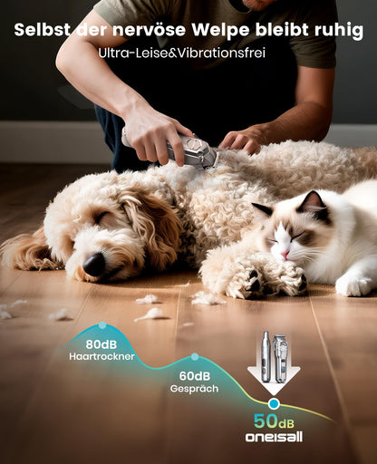 oneisall 4-in-1 Hundeschermaschine PC15 mit Pfotentrimmer