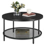 VASAGLE Couchtisch LCT071B58, Wohnzimmertisch mit Glasplatte