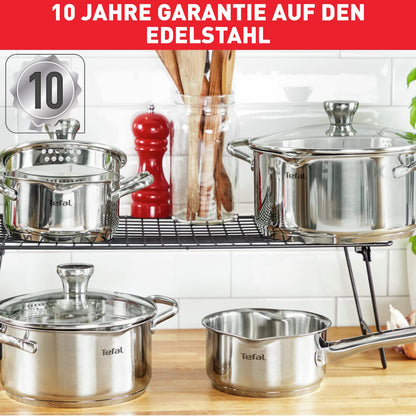 Tefal Duetto Induktion Topfset Edelstahl - 9-teilig (A705S9)