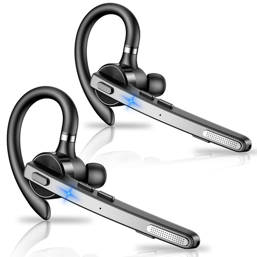 New Bee M53 Bluetooth Headset mit 72 h Spielzeit und Ladecase – Mono-Ohrhörer mit Ohrbügel und Mikrofonarm