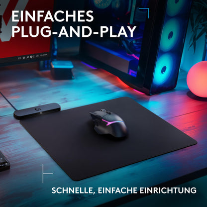 Logitech G POWERPLAY 2 Kabelloses Gaming Mauspad - Schwarz