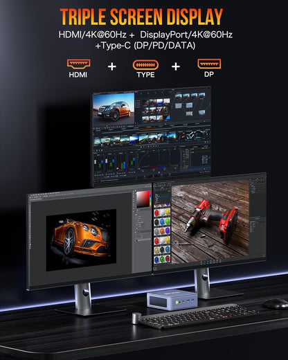 GMKtec M5 Plus Mini PC - Ryzen 7 5825U, 32GB RAM, 1TB SSD