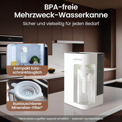 Ecoviva MATE 3 Auftisch Umkehrosmoseanlage Trinkwasserfilter - Weiss