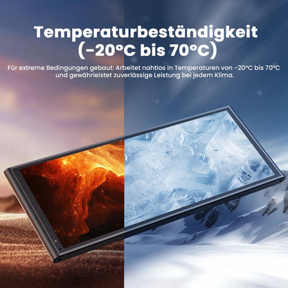 Krunia 9.26" Drahtloses Tragbares CarPlay Android Auto Display