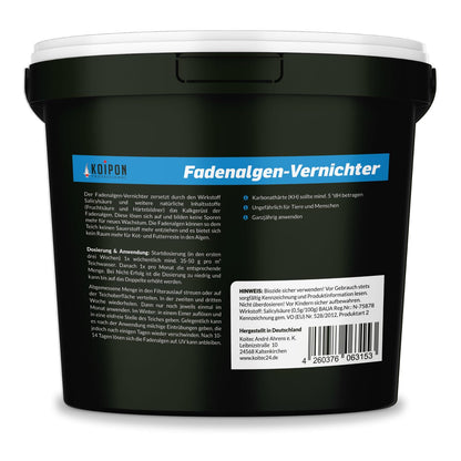 KOIPON Fadenalgen-Vernichter Teich-Algenmittel - 2.5 kg