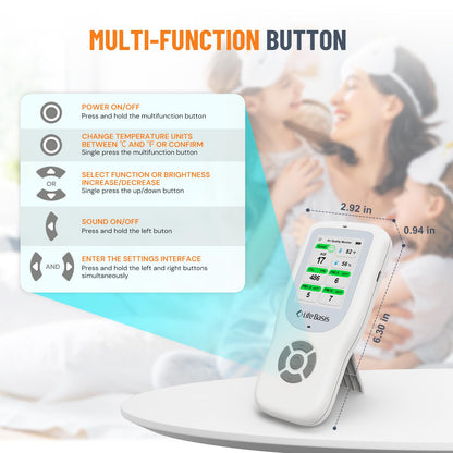 LifeBasis 10 in 1 Luftqualitätsdetektor Formaldehyd CO2