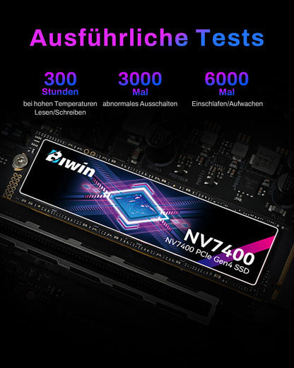 BIWIN Black Opal NV7400 1TB M.2 SSD PCIe Gen4 NVMe 7400 MB/s