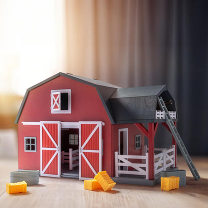Terra by Battat Großer Pferdestall Bauernhof Holz Scheune - 20 Teile