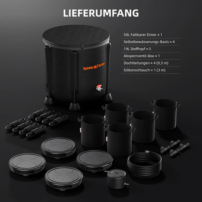 Spider Farmer Selbstbewässerungssystem 4er-Set 50L Indoor