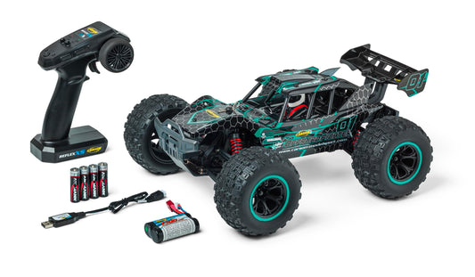 Carson 500404254 XS Offr.Fighter Cage 1:10 RC Buggy türkis RTR