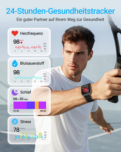 Fitpolo IDW28 Smartwatch mit Telefonfunktion und 1,85-Zoll-HD-Display