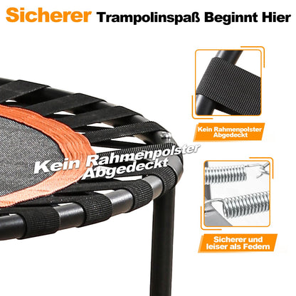 FitinOne 150KG Ø 101CM Fitness Trampolin Faltbar Bungee