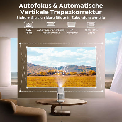 Smart Beamer 4K Heimkino Projektor - Netflix Dolby Audio