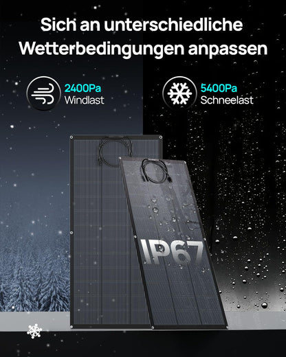 ECO-WORTHY Flexibles Solarpanel 200W ETFE monokristallin 18BB