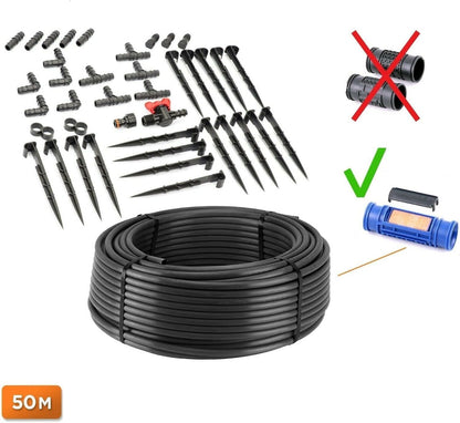 Sellnet Tropfrohr 16 mm 50 m druckkompensiert 40-teiliges Set