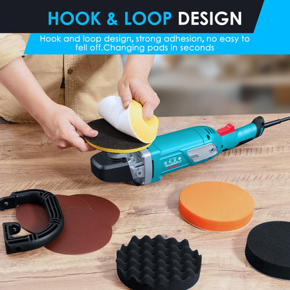 ENEACRO Poliermaschine 1800W – 150/180mm Teller für Auto & Boot