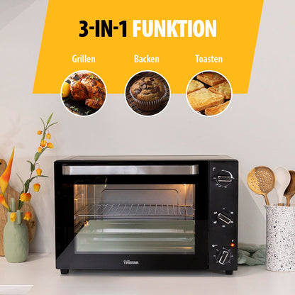 Tristar OV-3640 Umluft-Backofen – 60 L mit Grillfunktion