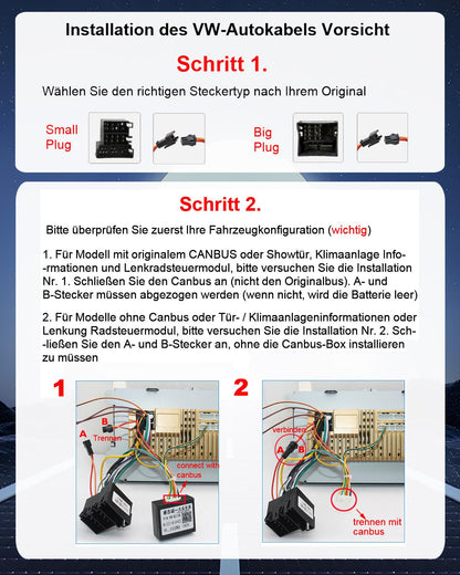 Essgoo Android 14 Autoradio 9 Zoll VW Golf 5/6 - Carplay 4+64G